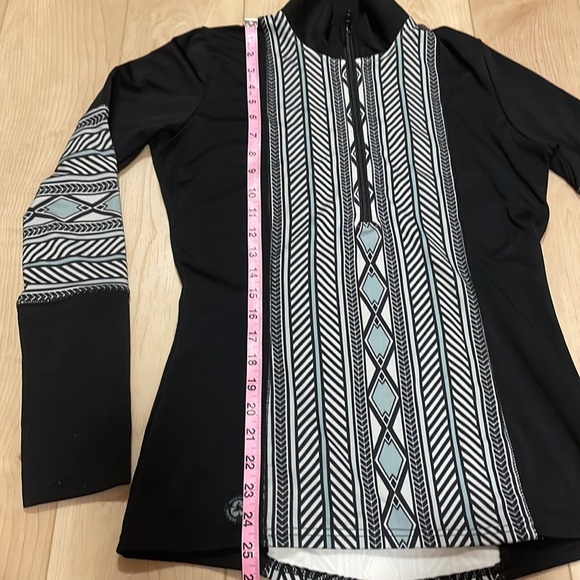 Harricana Middle Jacquard 1/4 Zip Thermal Top, sz L - Picture 11 of 11